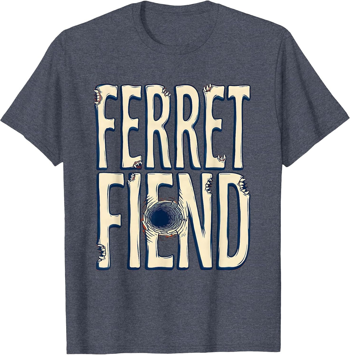 Ferret Fiend Funny Ferret Lover Gift For Kids And Adults T-Shirt - Heather Blue