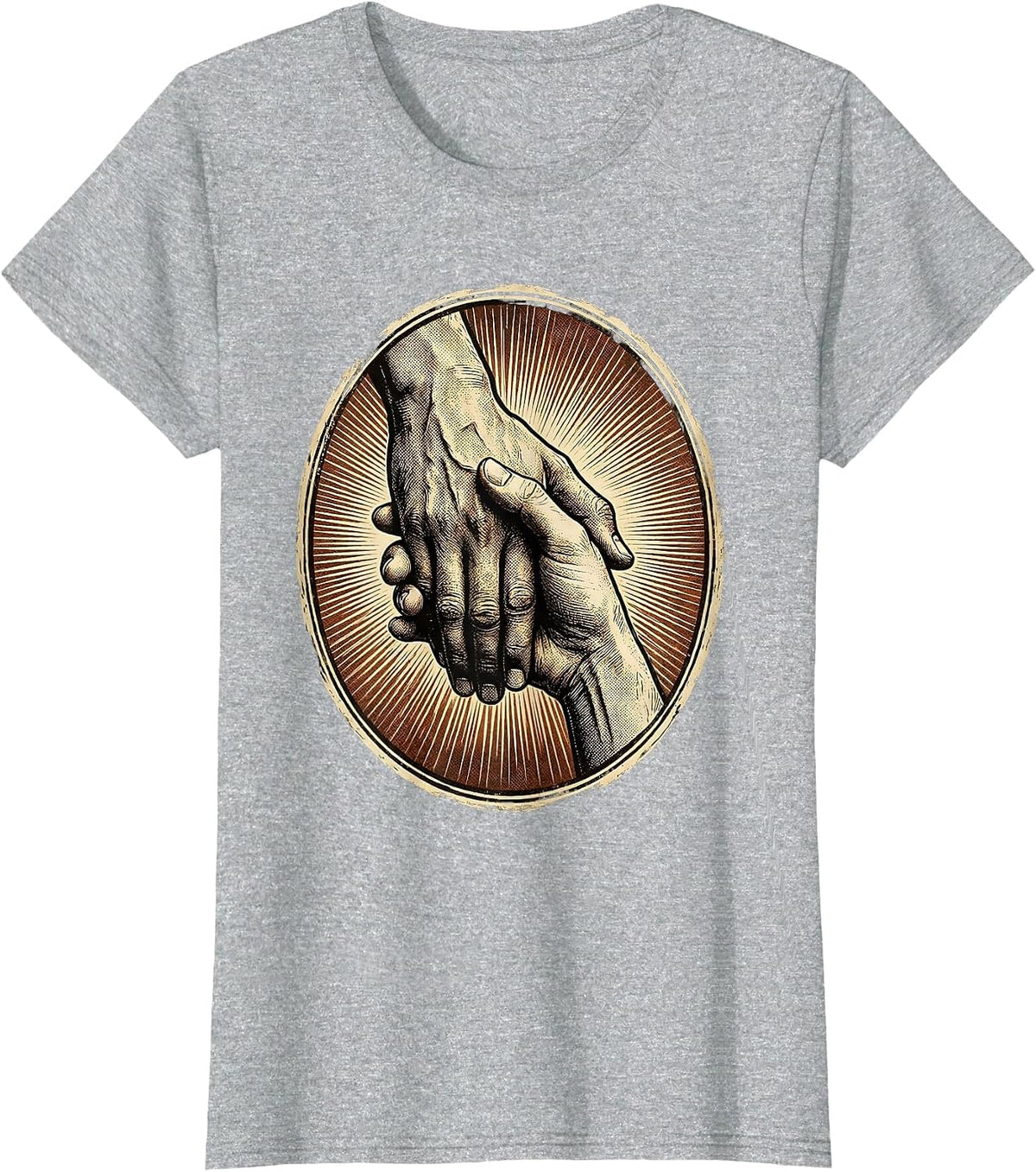 Occupational Therapy Hand Exercise Illustration T-Shirt - Heather Grey