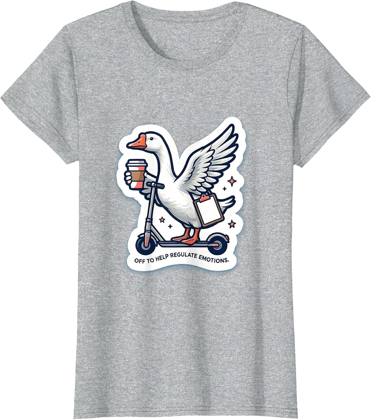 Off To Help Regulate Emotions Funny Mental Health Counselor T-Shirt - Heather Grey