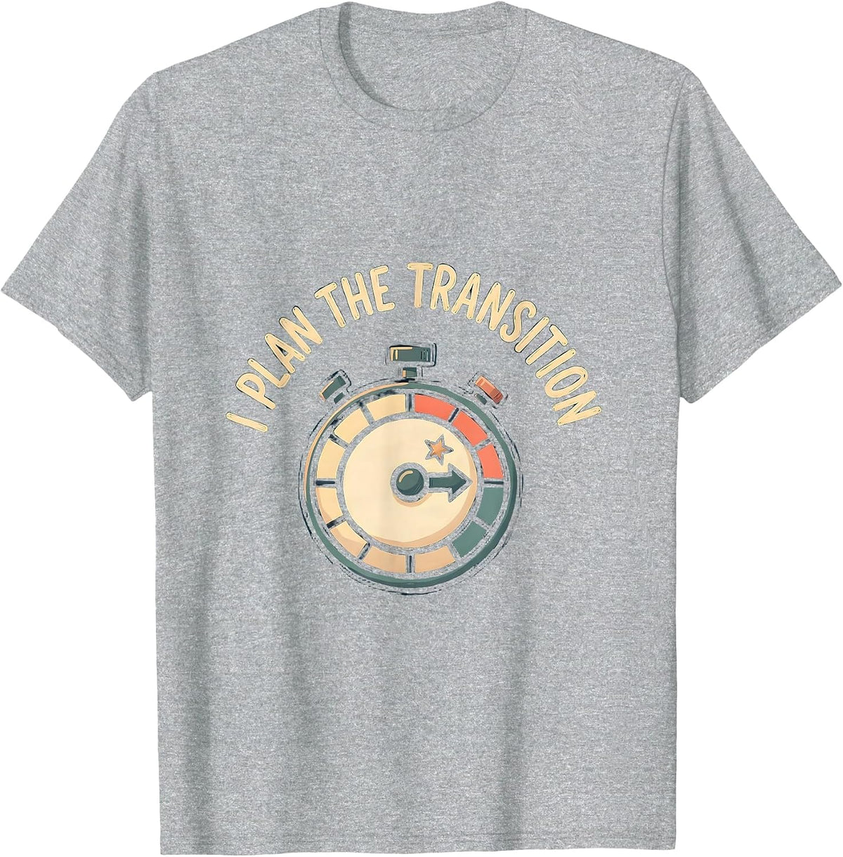 Men's I Plan The Transition Special Education Teacher SPED Team T-Shirt - Heather Grey