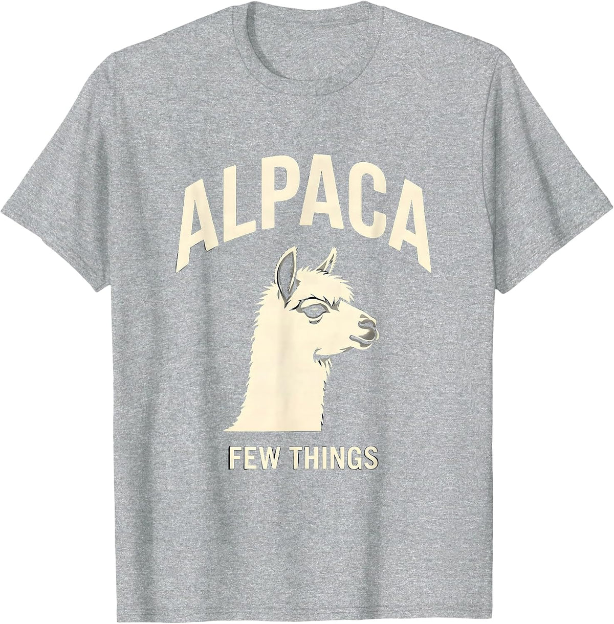 Men's Alpaca Few Things Funny Alpaca Lover Humor T-Shirt - Heather Grey