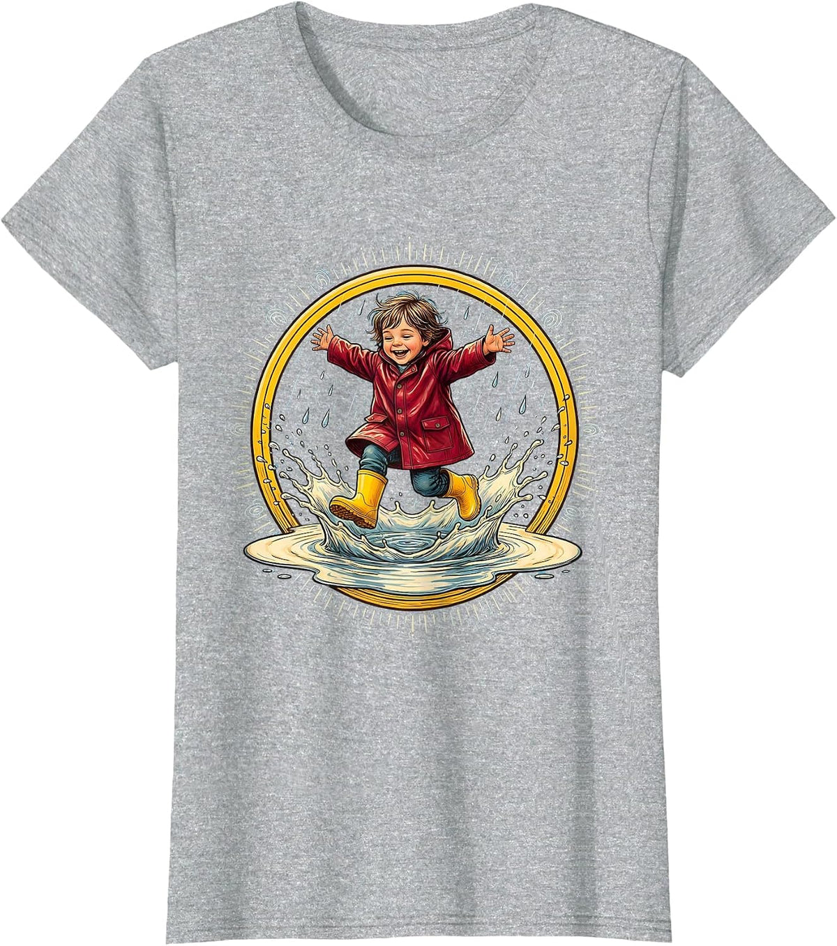 Down Syndrome Awareness Joyful Puddle Splash T-Shirt - Heather Grey