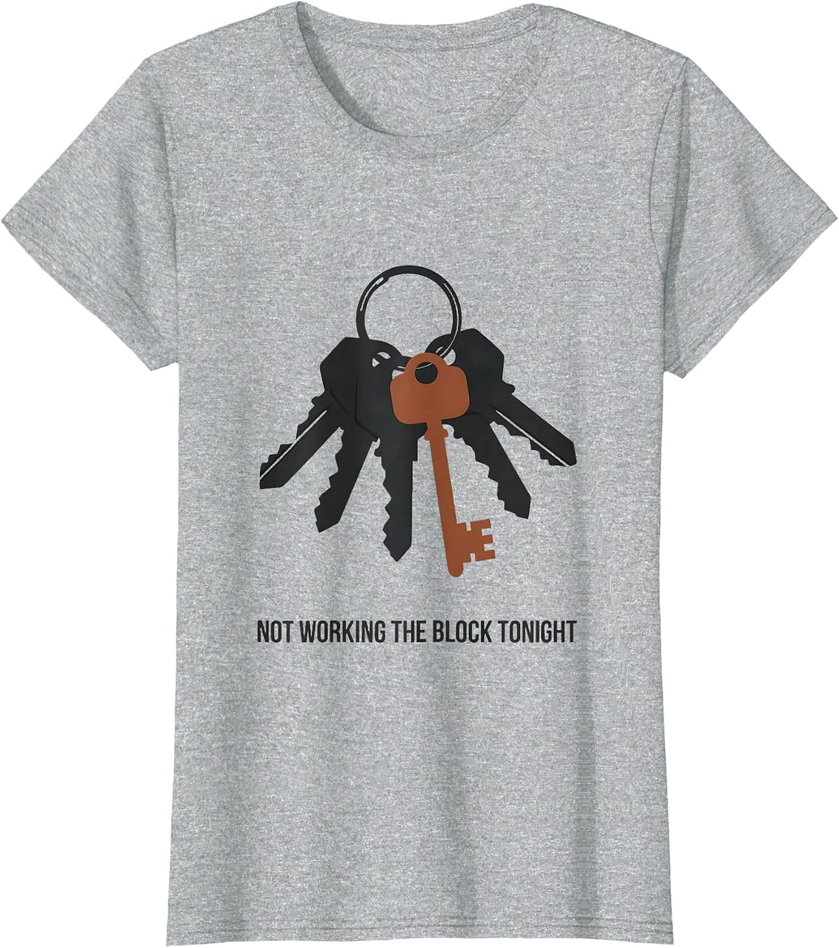 Not Working The Block Tonight Funny Police Officer Gift T-Shirt - Heather Grey