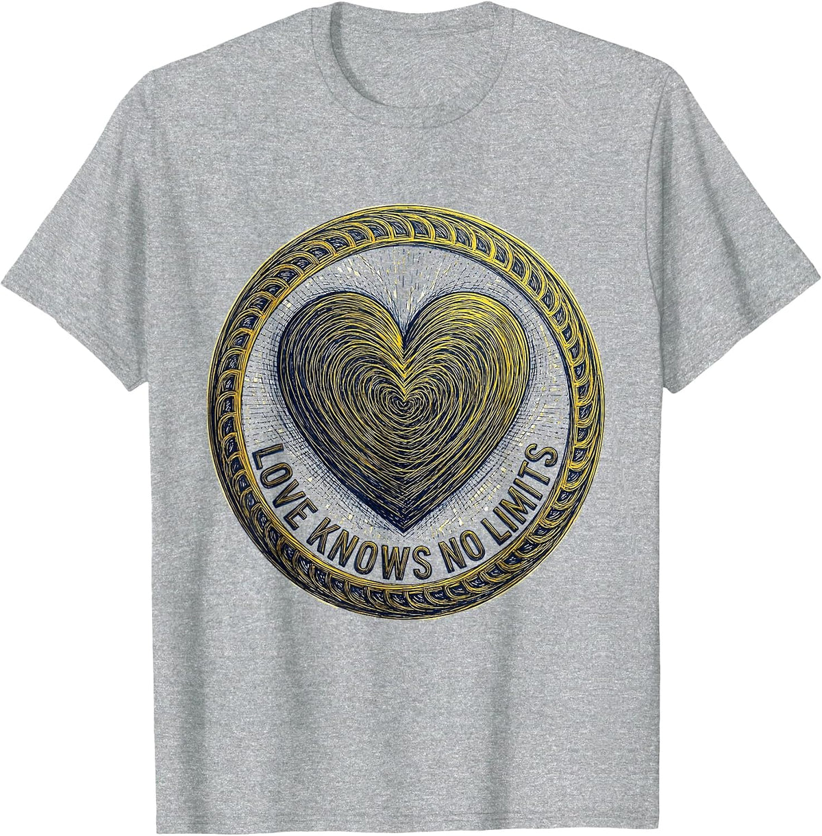 Men's Down Syndrome Awareness Love Knows No Limits T-Shirt - Heather Grey
