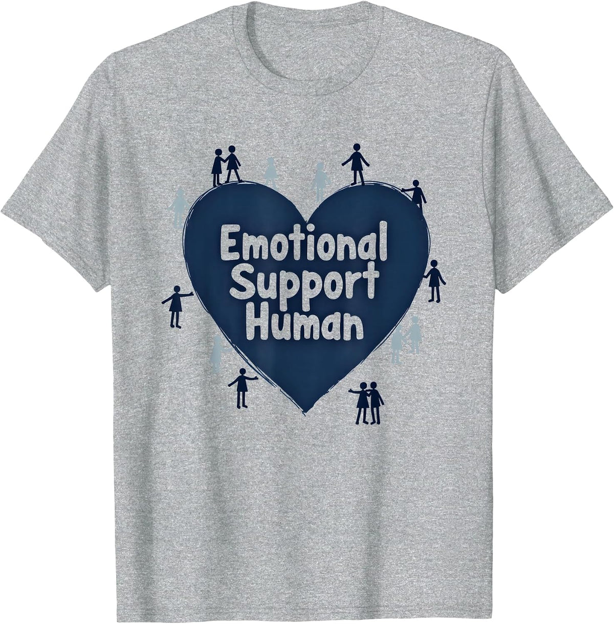 Emotional Support Human Counselor Gift T-Shirt - Heather Grey