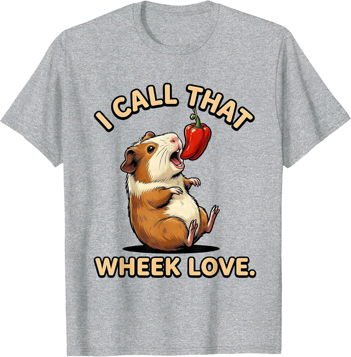 Men's I Call That Wheek Love Funny Guinea Pig Lover Pet Owner T-Shirt - Heather Grey