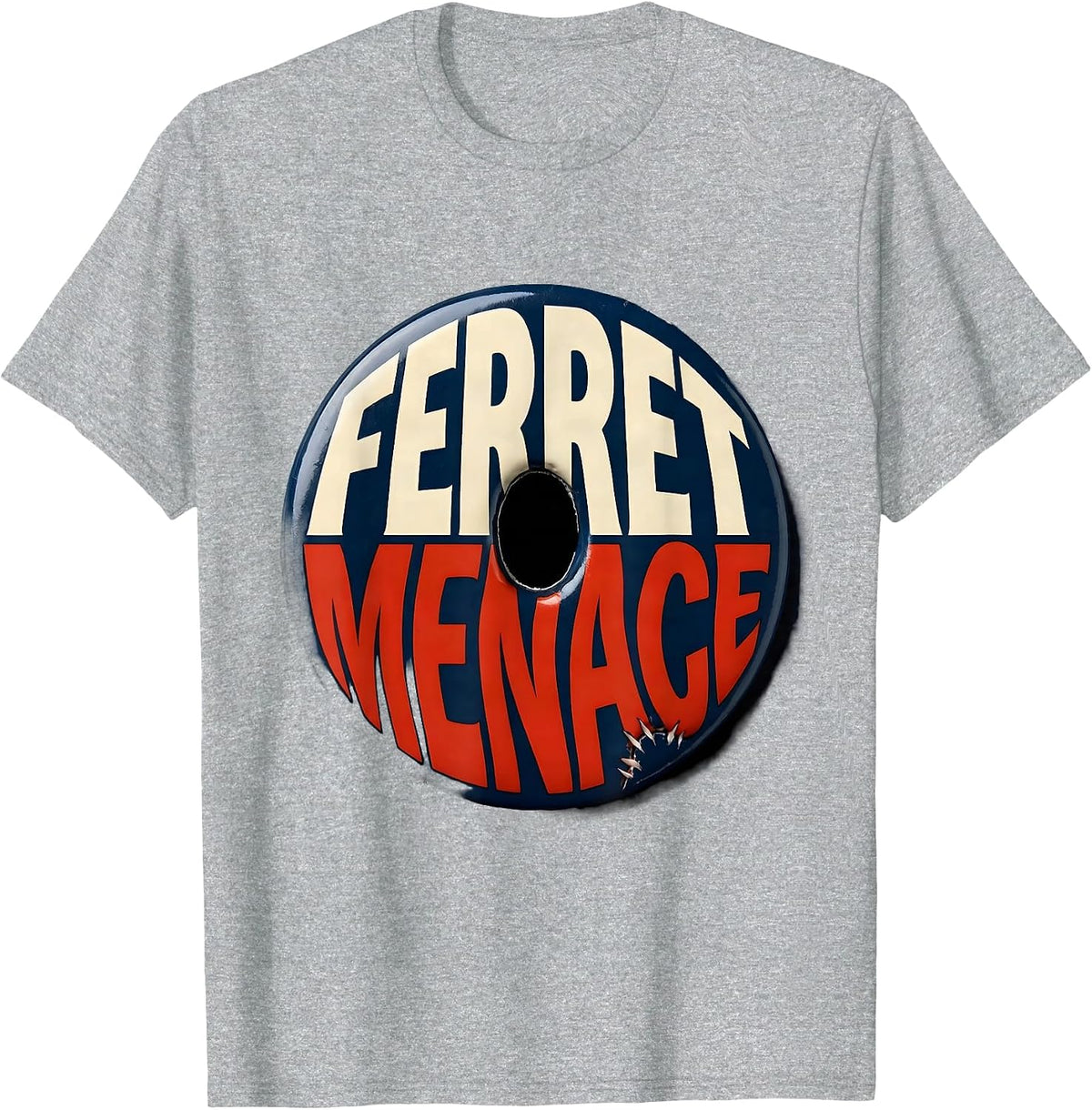 Men's Ferret Menace Funny Ferret Lover Gift Kids T-Shirt - Heather Grey