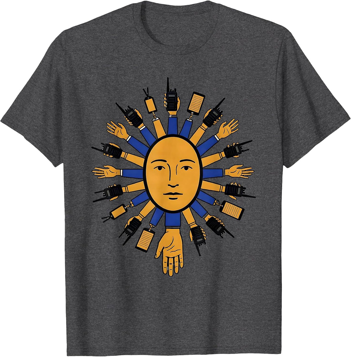 Hands Full Paraprofessional Funny SPED Teacher T-Shirt - Dark Heather Grey