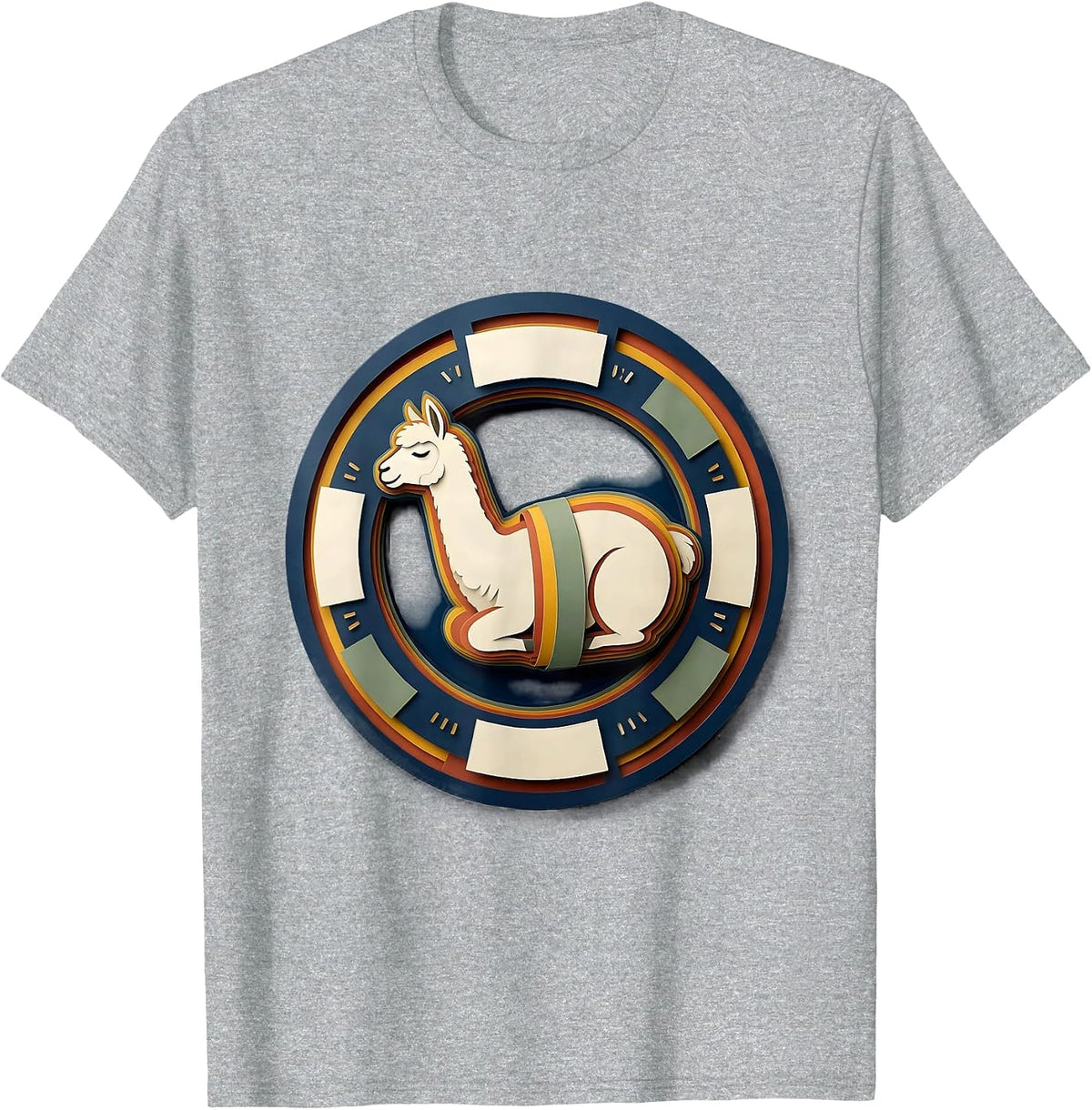 Men's Sleeping Alpaca Cute Animal Lover Pajama Humor T-Shirt - Heather Grey