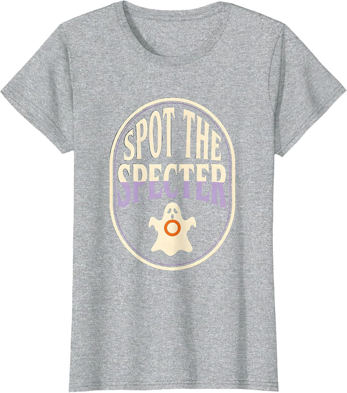 Women's Spot The Specter Vintage Halloween Dermatology Esthetician T-Shirt - Heather Grey