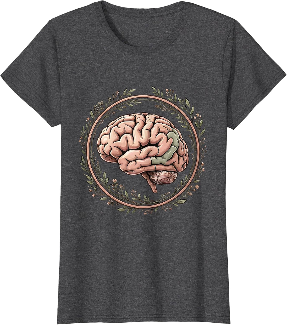 Women's Sped Teacher Brain Puzzle Piece Illustration T-Shirt - Dark Heather Grey