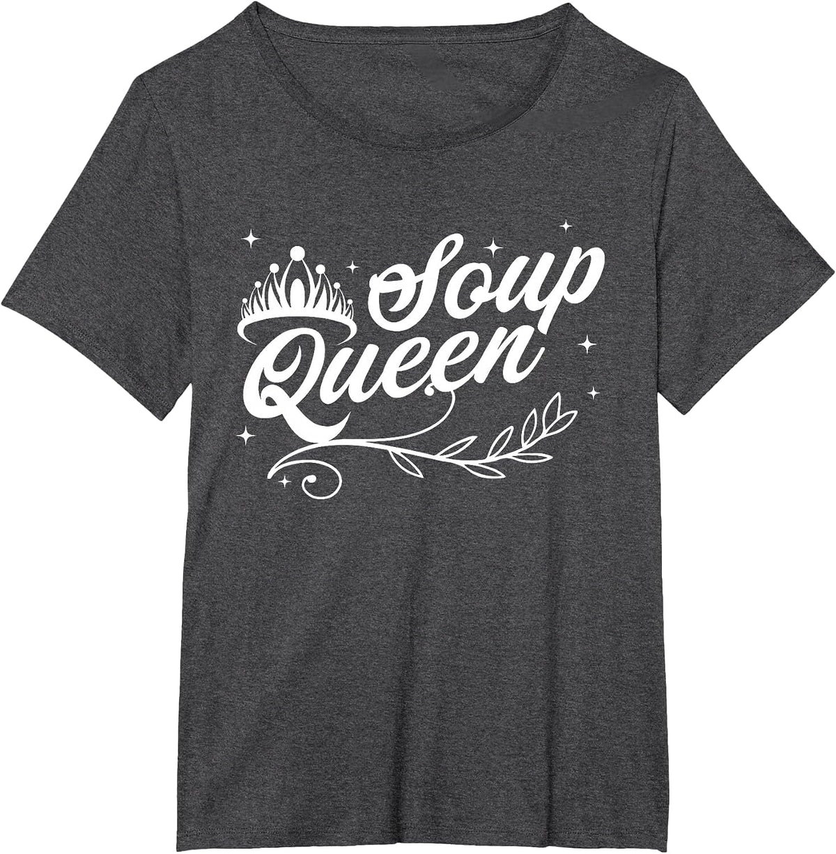 Soup Queen Funny and Cute Soup Kitchen Family Cooking T-Shirt - Dark Heather Grey