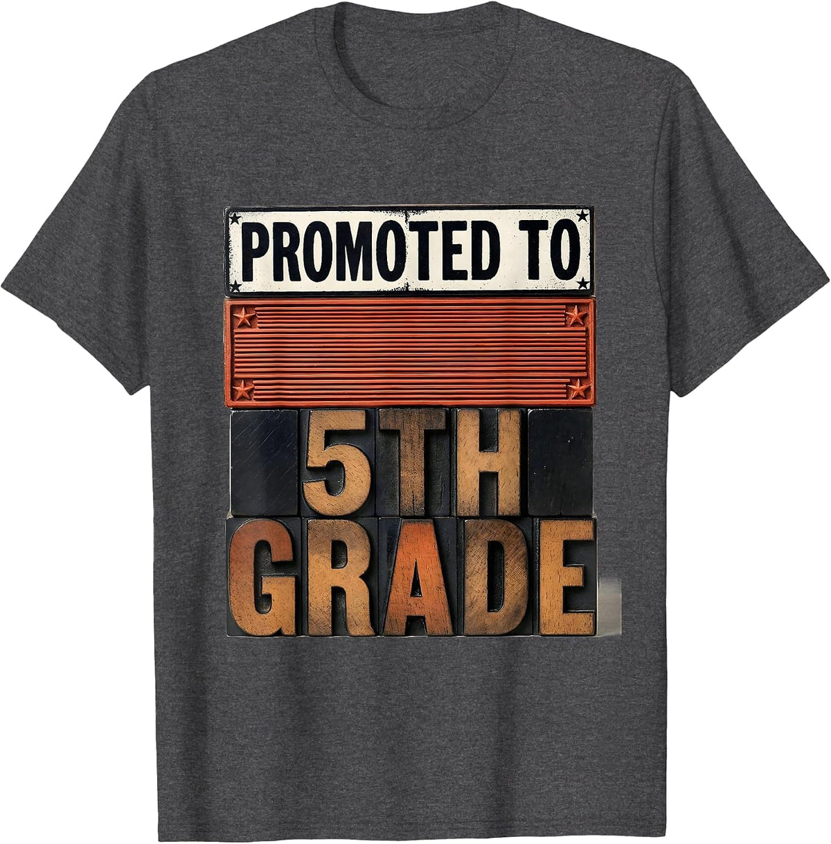 Men's Promoted To 5th Grade Bruh We Back Back To School Meme T-Shirt - Dark Heather Grey