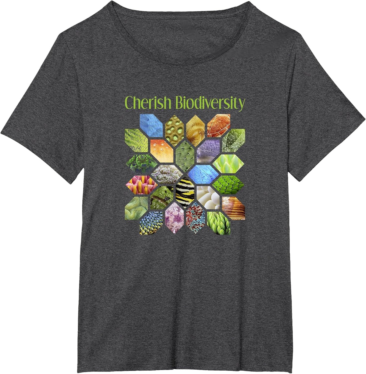 Cherish Biodiversity Science T-Shirt T-Shirt - Dark Heather Grey