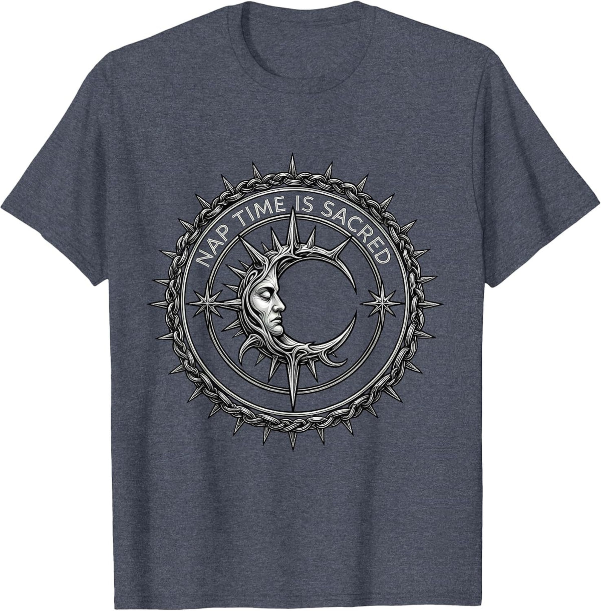 Nap Time Is Sacred Preschool Teacher Design T-Shirt - Heather Blue