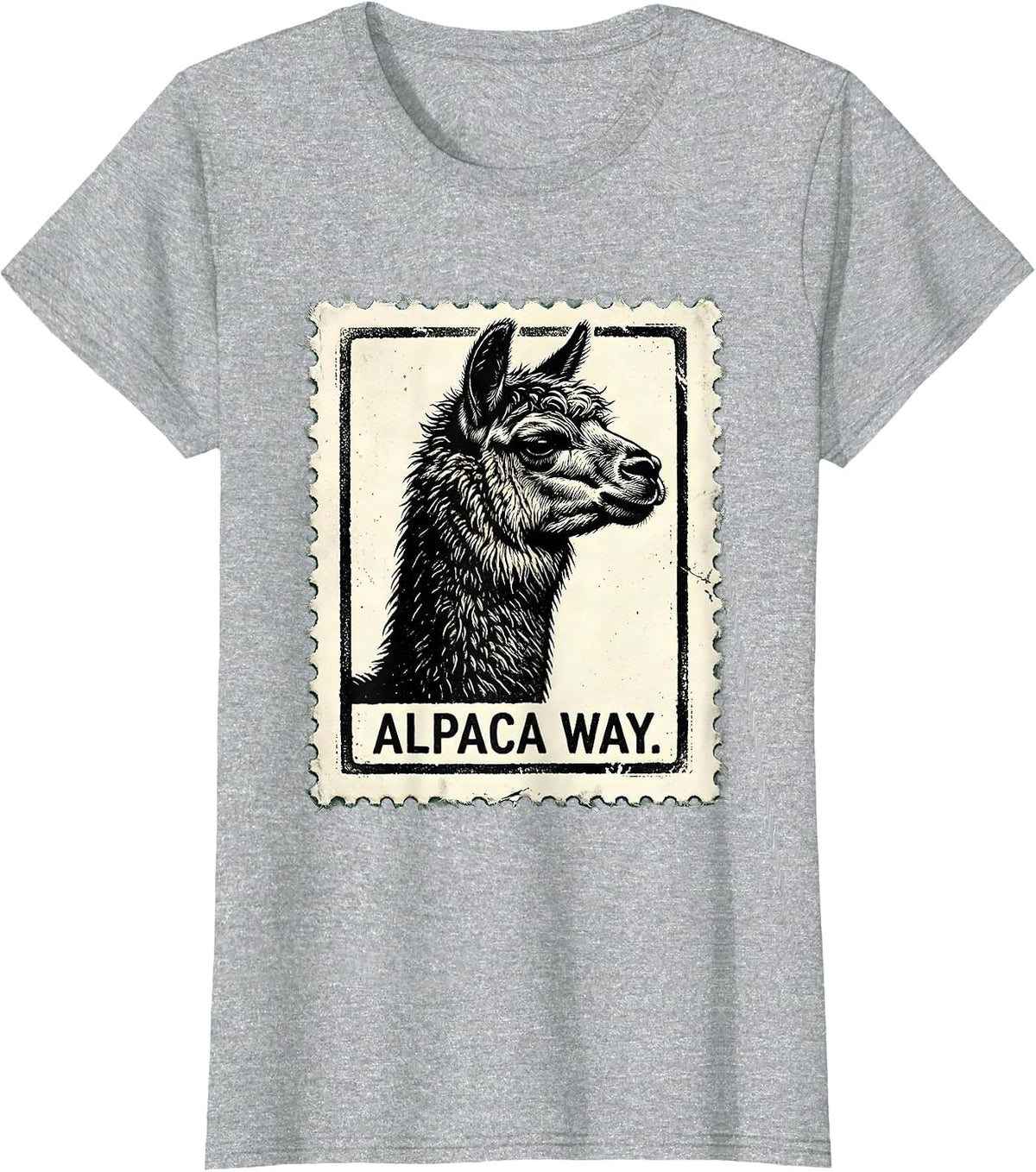 Women's Alpaca Way Funny Alpaca Lover Animal Humor Novelty T-Shirt - Heather Grey