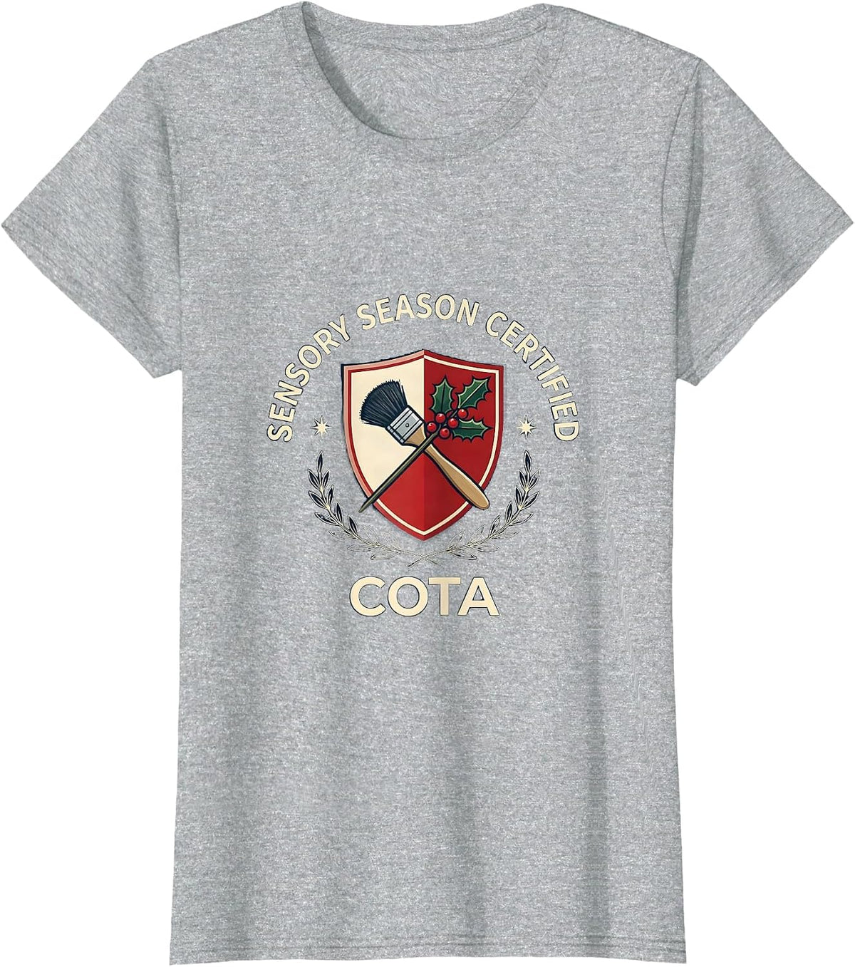 Women's Sensory Season Certified, COTA Occupational Therapist T-Shirt - Heather Grey
