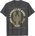 Men's Laissez Les Bons Temps Rire Crawfish Mardi Gras NOLA T-Shirt - Dark Heather Grey