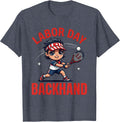 LABOR DAY BACKHAND Funny Tennis Player Labor Day T-Shirt - Heather Blue