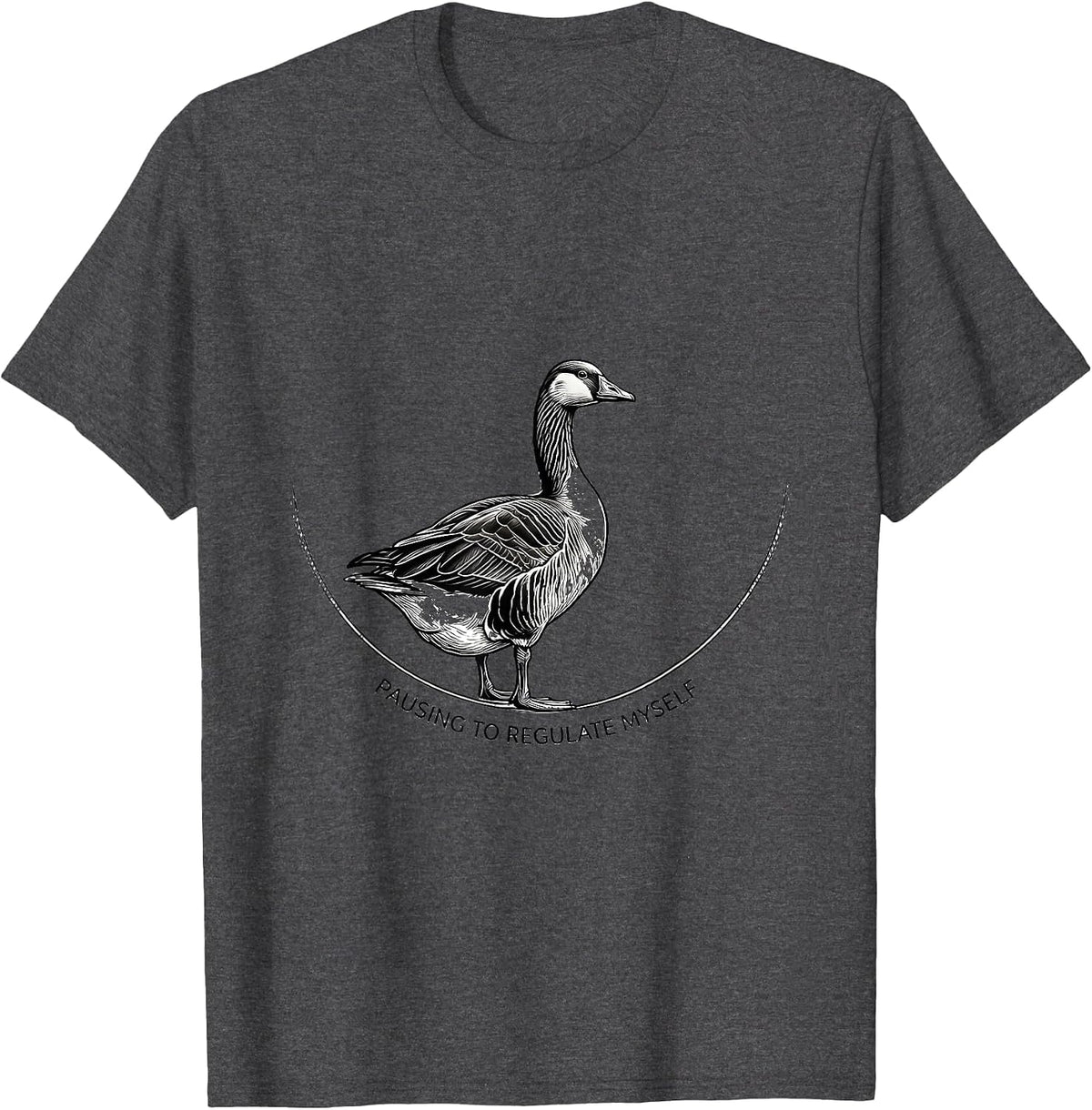 Pausing To Regulate Myself Funny Mental Health Counselor T-Shirt - Dark Heather Grey
