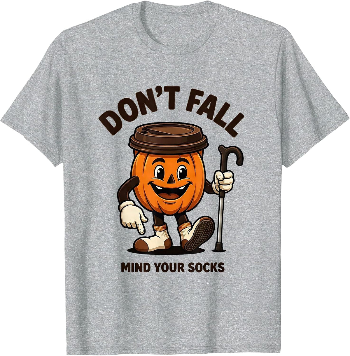 Men's Don't Fall Mind Your Socks Funny Nurse Physical Therapy PT T-Shirt - Heather Grey