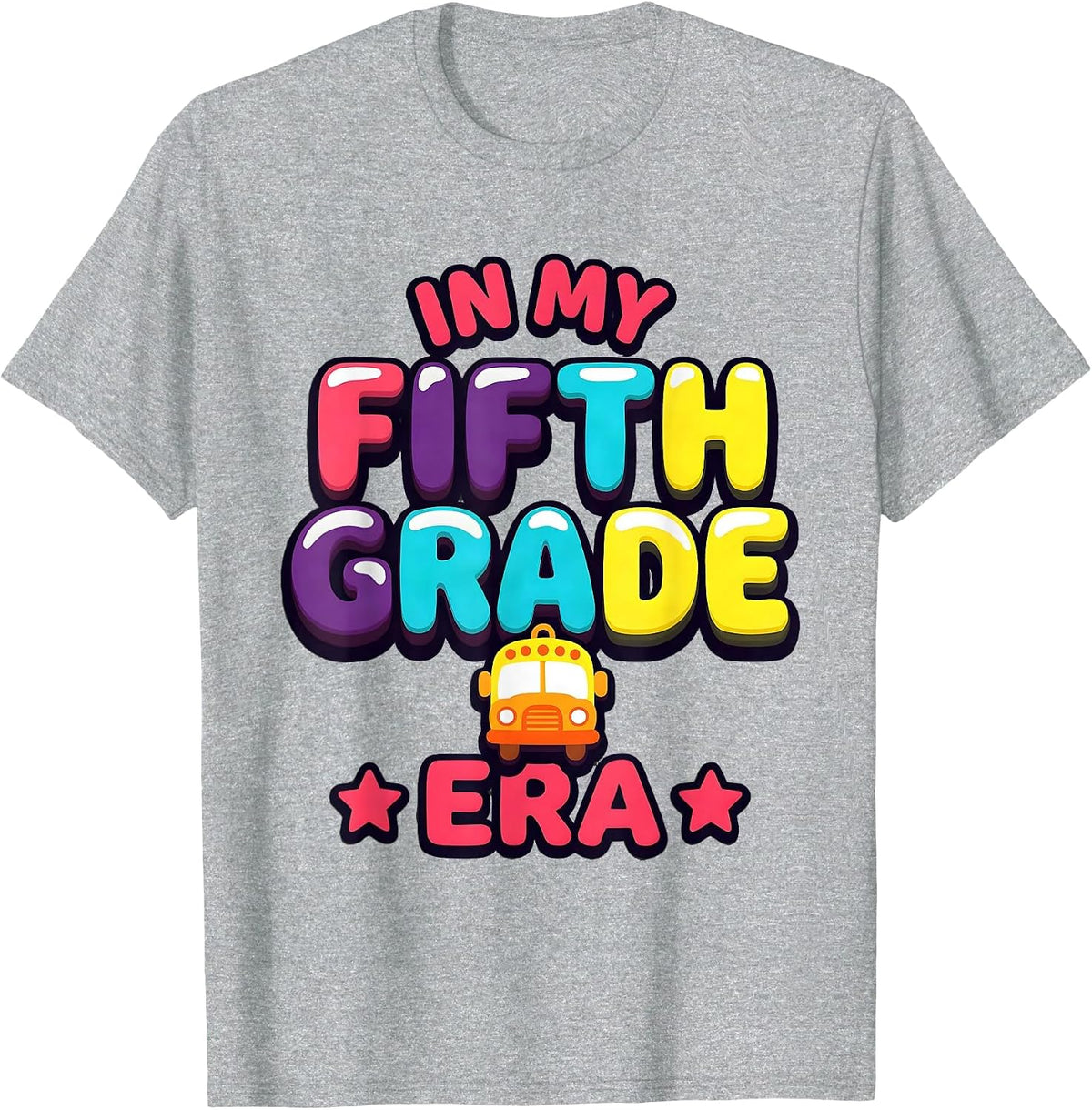 Men's In My Fifth Grade Era Gummy Jelly Pop Tie Dye Back to School T-Shirt - Heather Grey