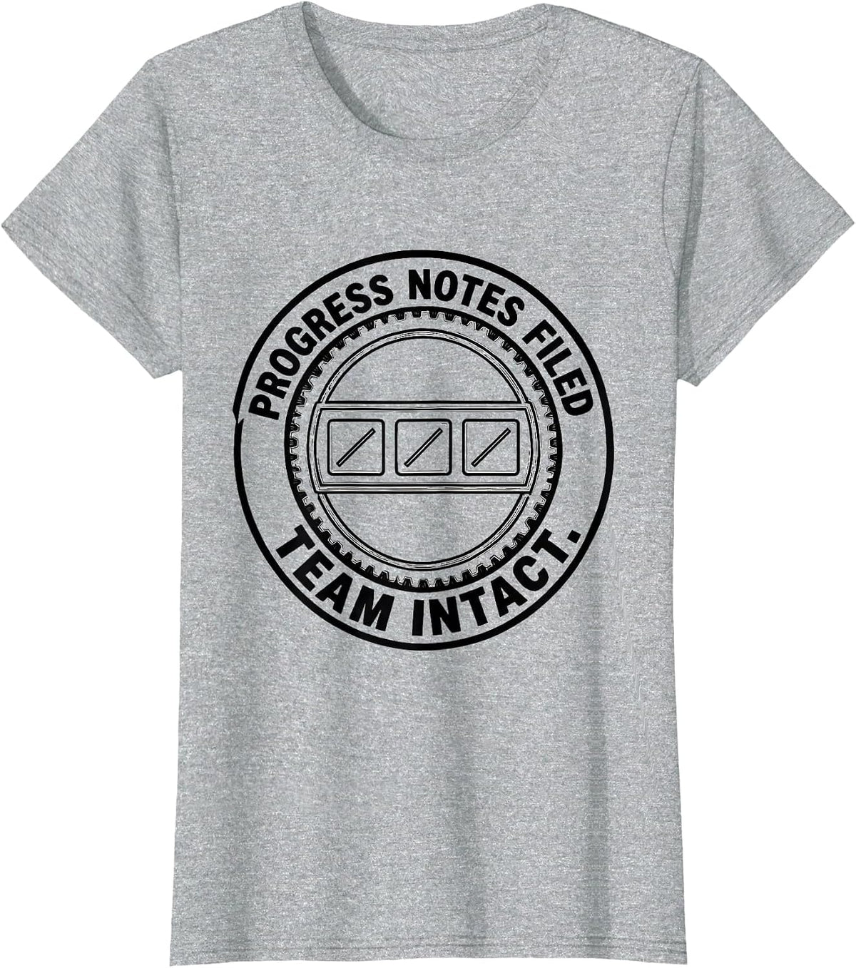 Progress Notes Filed Team Intact Special Education Teacher T-Shirt - Heather Grey