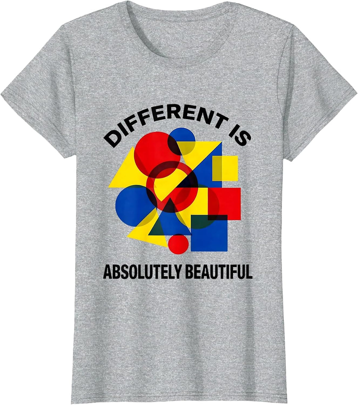 Different Is Absolutely Beautiful Special Education T-Shirt - Heather Grey