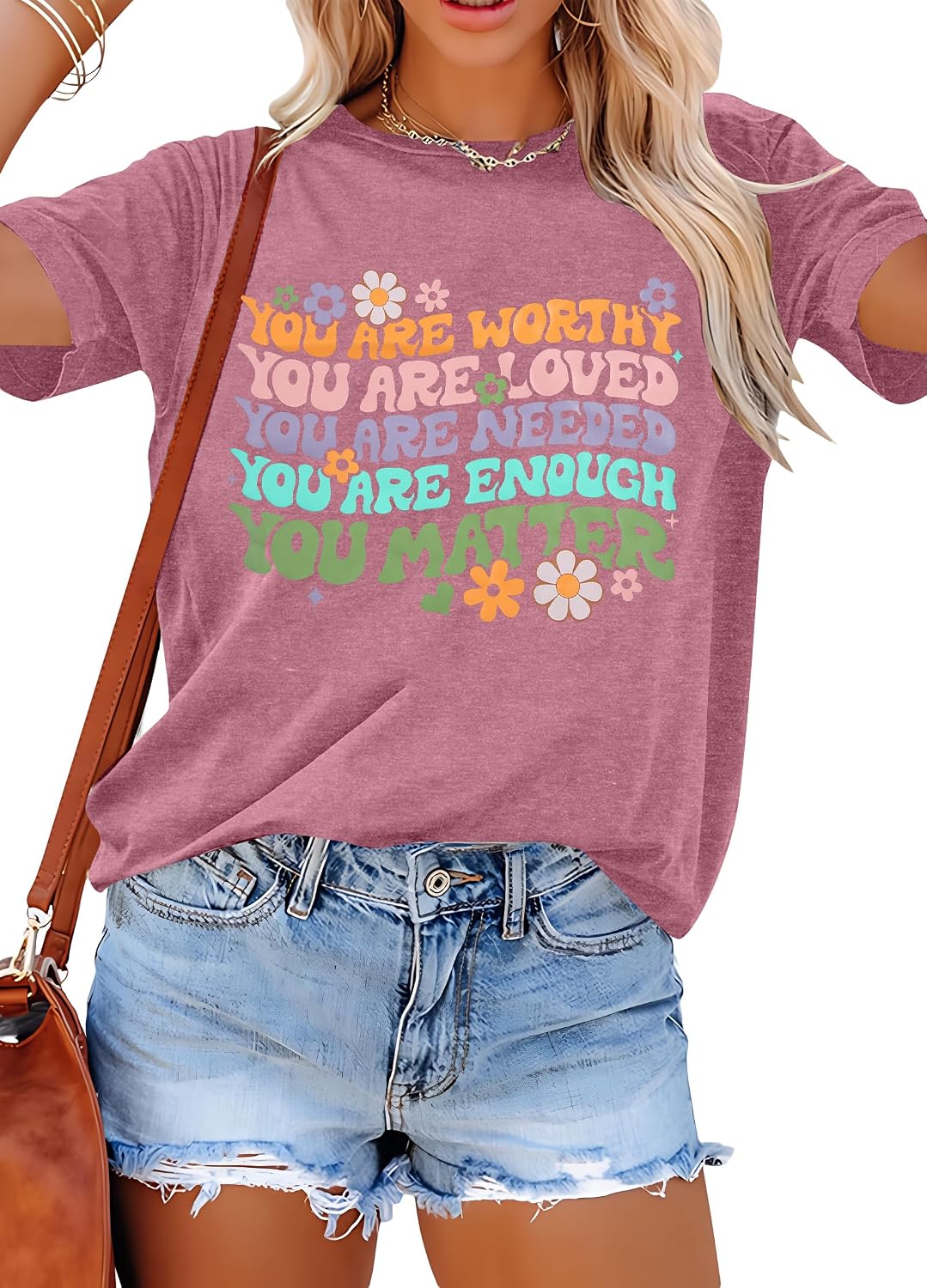 You Matter Shirt Women Teacher Mental Health Awareness Tee - Pink