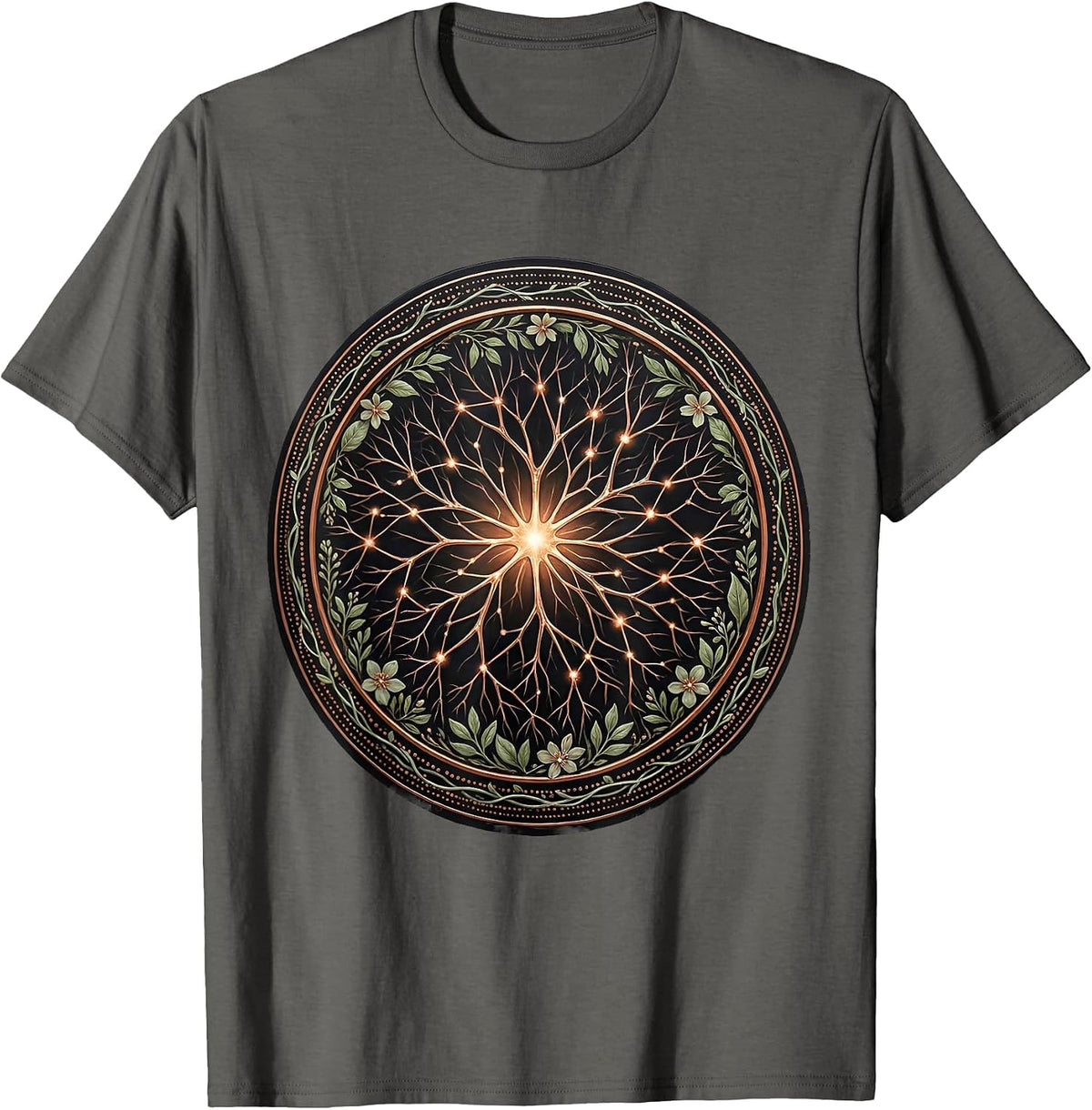 Men's Neuron Constellation Mind Art Design T-Shirt - Asphalt Grey