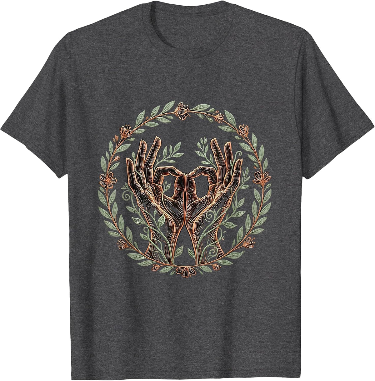 Men's SPED Teacher ASL Sign Language Alphabet Gift T-Shirt - Dark Heather Grey