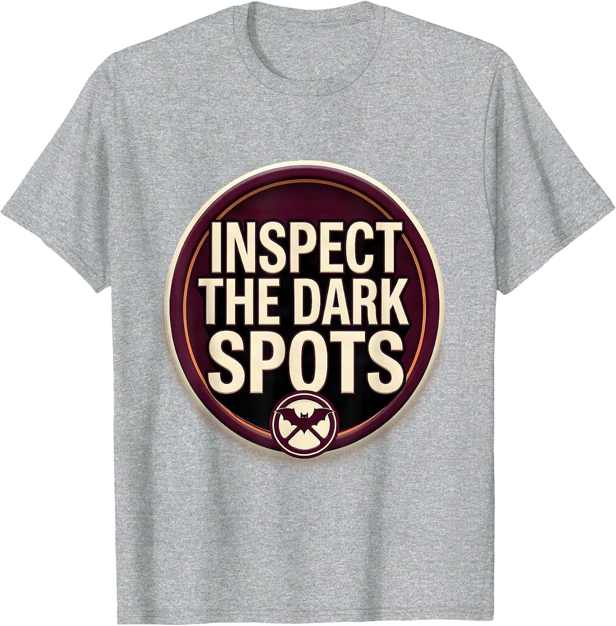 Men's Inspect The Dark Spots Funny Dermatology Halloween T-Shirt - Heather Grey