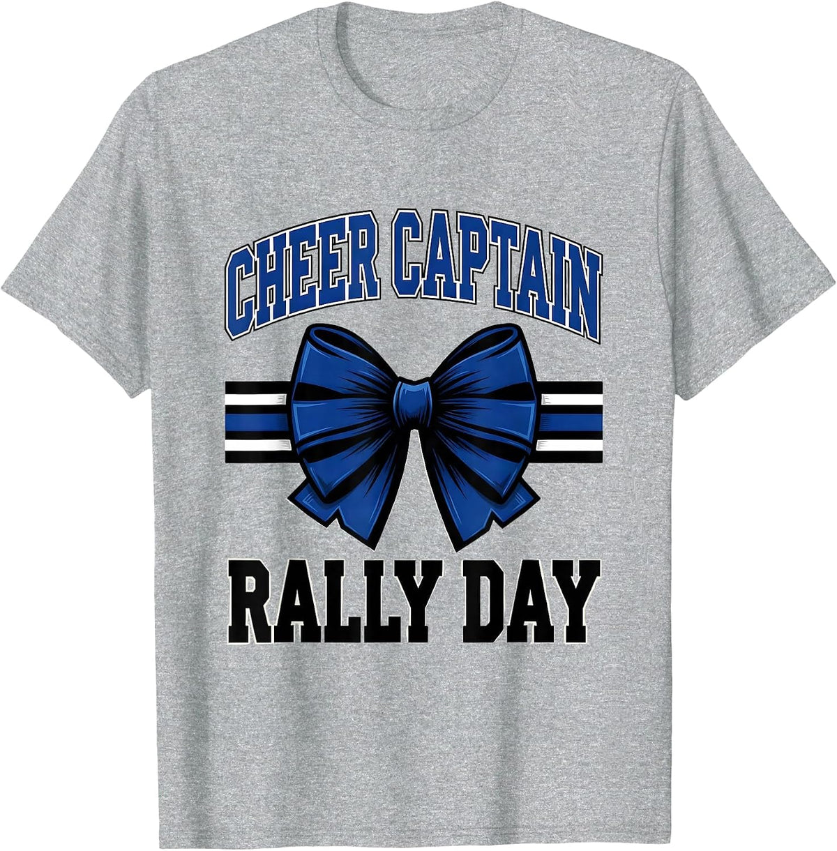Men's Cheer Captain Rally Day Sport Cheerleader Cheer Squad Game T-Shirt - Heather Grey