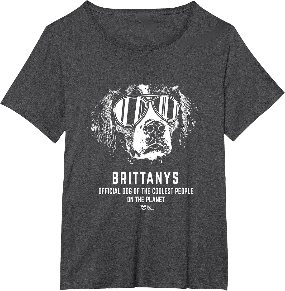 Brittany Spaniel Official Dog of the Coolest Lovers T-Shirt - Dark Heather Grey