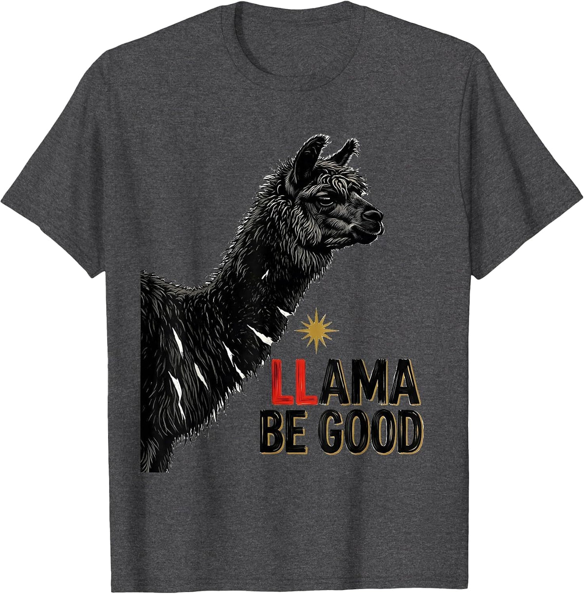 Llama Be Good Funny Alpaca Yoga Paramedic Gift T-Shirt - Dark Heather Grey