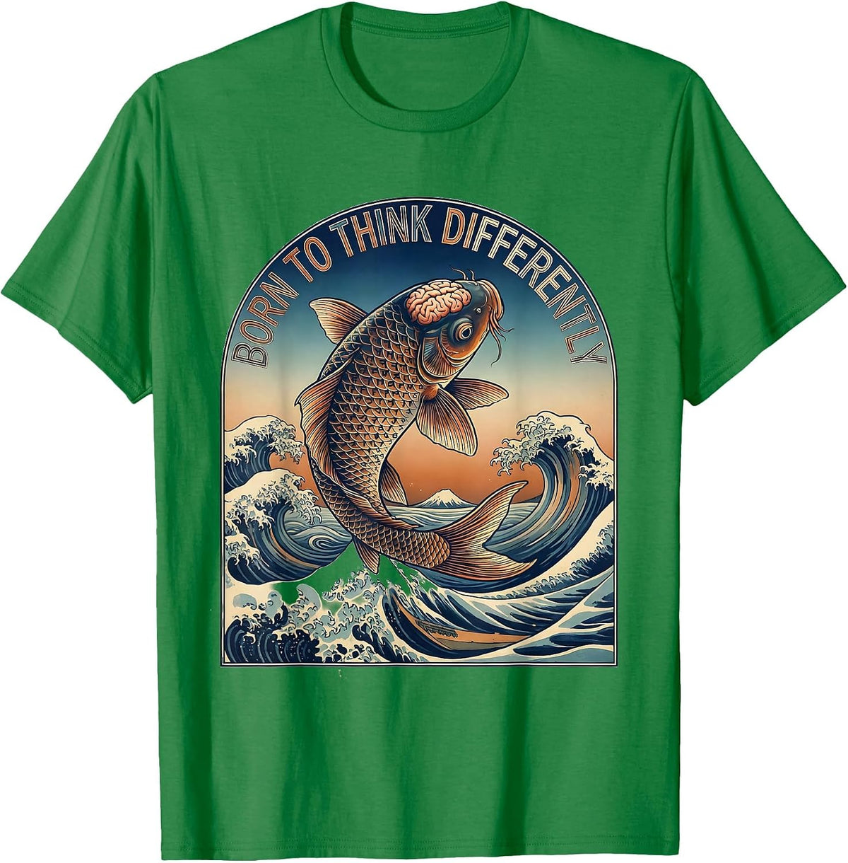 Men's Born to Think Differently Dyslexia Awareness T-Shirt - Kelly Green
