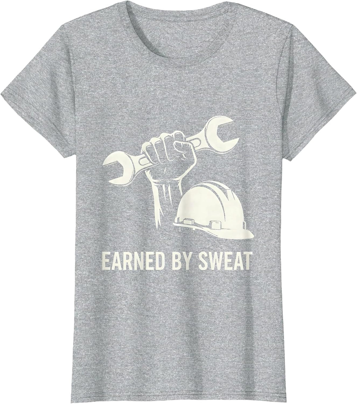 earned by sweat Union Strong Skilled Worker Labor Pride T-Shirt - Heather Grey