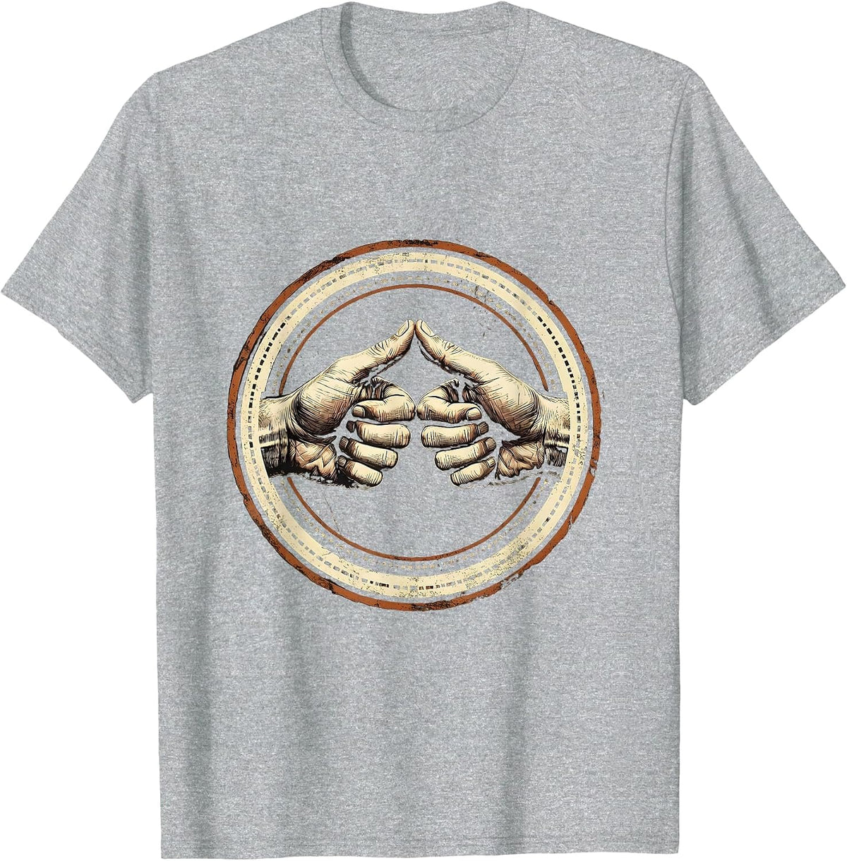 Men's Occupational Therapy Pinch Grip Exercise Illustration T-Shirt - Heather Grey