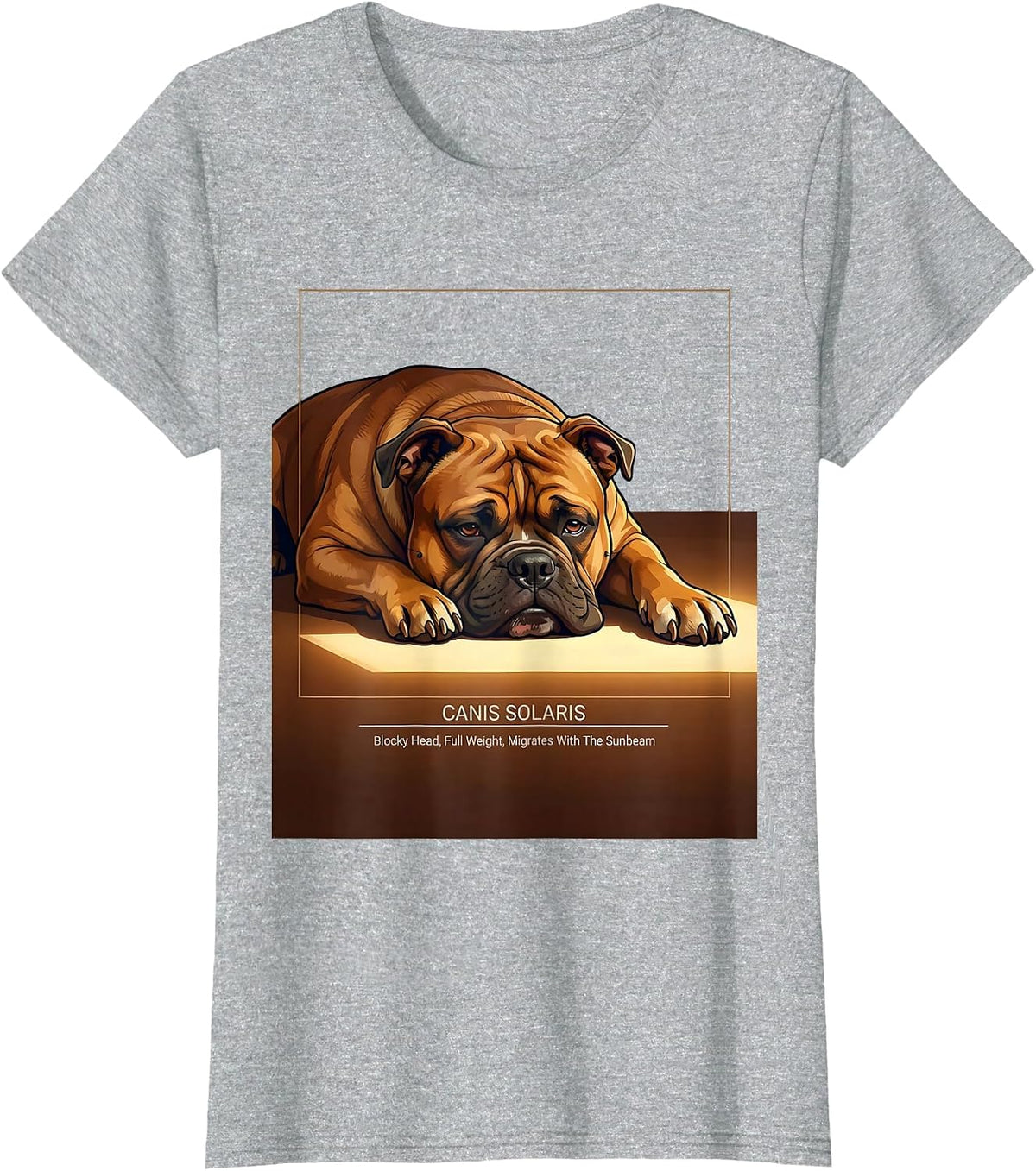 Canis Solaris Pit Bull Dog Mom Humor T-Shirt - Heather Grey