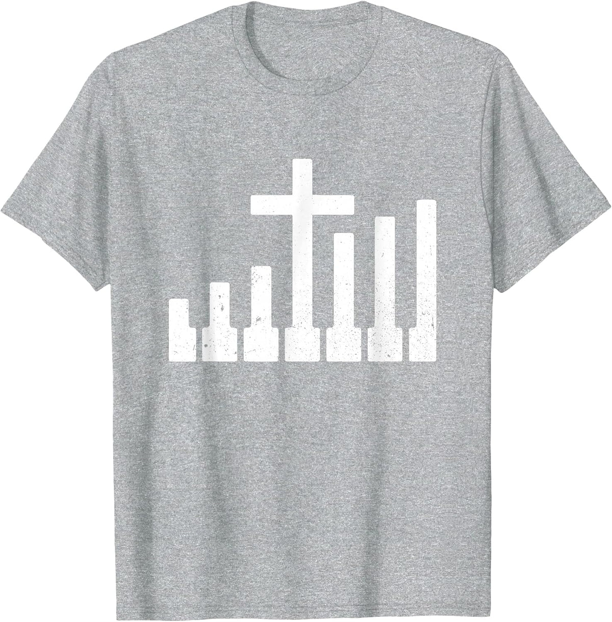 Christian Piano Player Piano Teacher Keyboard Instrument T-Shirt - Heather Grey