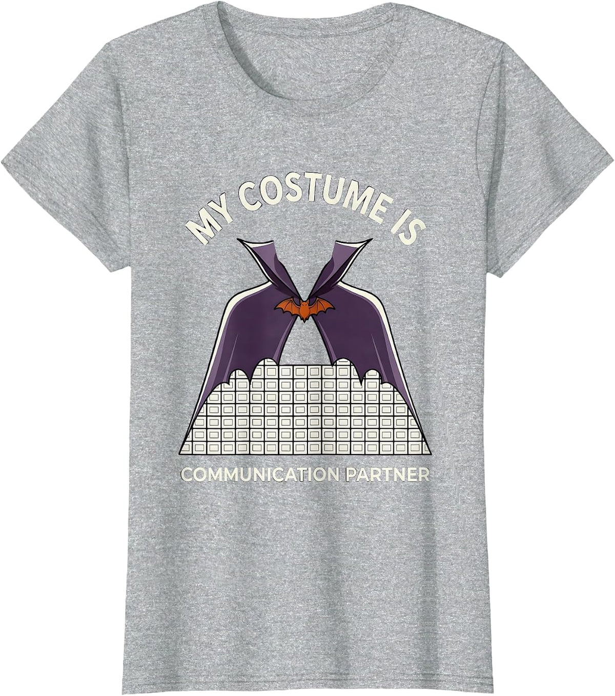 Women's My Costume Is Communication Partner Whimsical SLP Teacher T-Shirt - Heather Grey