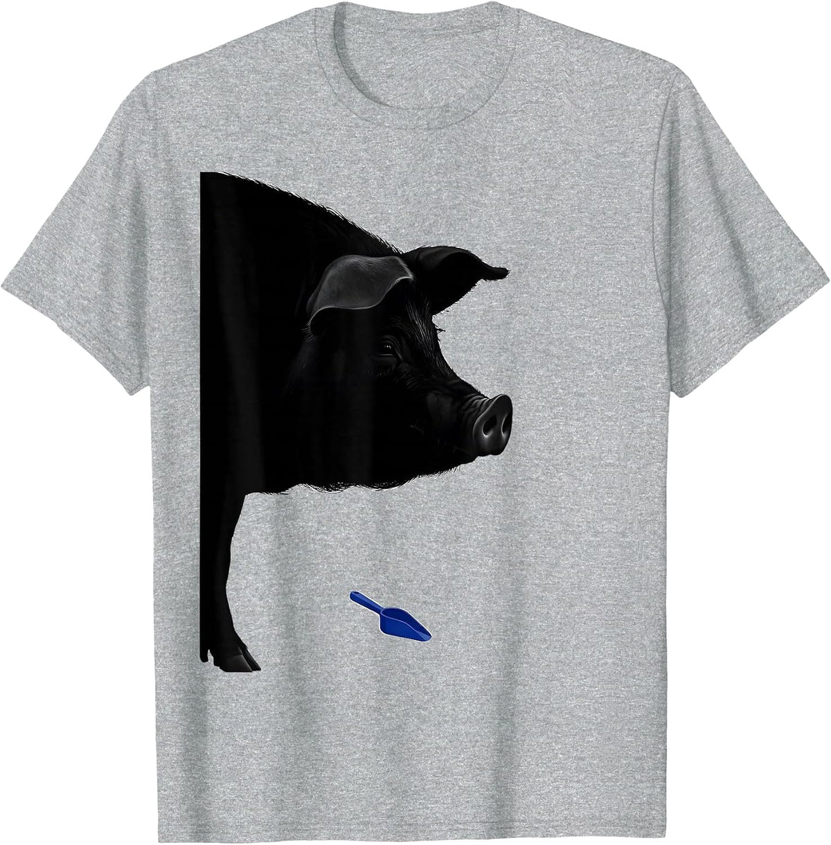 Men's Monumental Pet Pig Silhouette Funny Guinea Pig Lover T-Shirt - Heather Grey