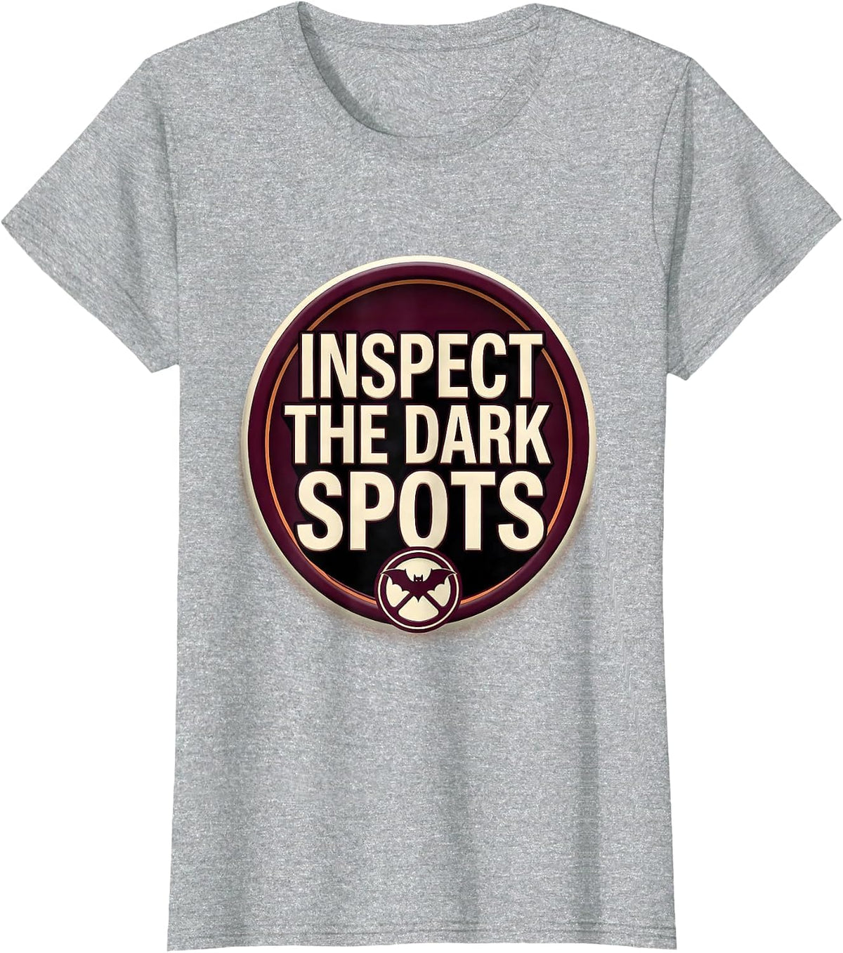 Women's Inspect The Dark Spots Funny Dermatology Halloween T-Shirt - Heather Grey