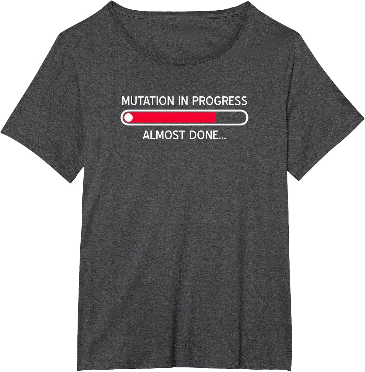 Mutation in Progress Funny Genetics Science Joke Biology T-Shirt - Dark Heather Grey
