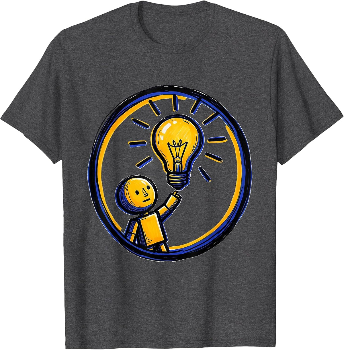 Special Education Teacher Lightbulb Moment Gift T-Shirt - Dark Heather Grey