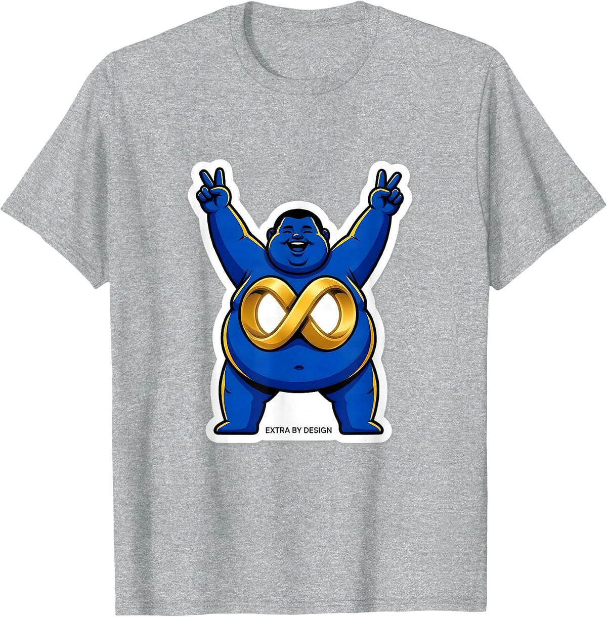 Men's Extra By Design Funny Down Syndrome Awareness Extra T-Shirt - Heather Grey