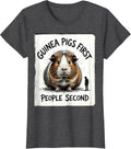 Women's Guinea Pigs First People Second Funny Pet Lover Gift T-Shirt - Dark Heather Grey