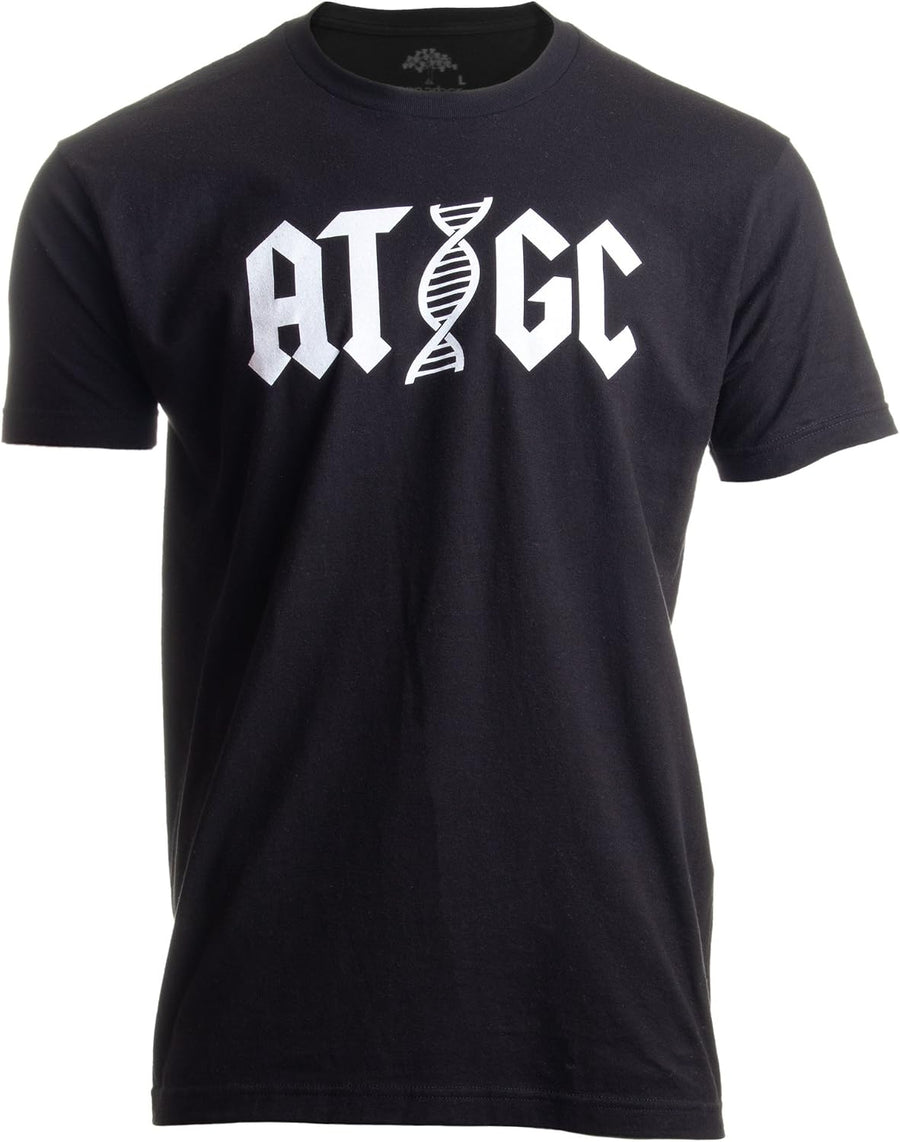 ATGC | Funny Chemistry Chemist Biology Science Teacher for Men Women DNA T-Shirt - Black