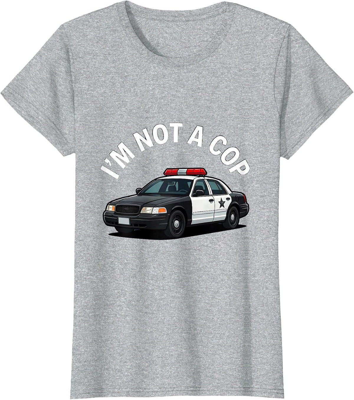 Women's I'm Not A Cop Funny Police Officer Costume Gift T-Shirt - Heather Grey