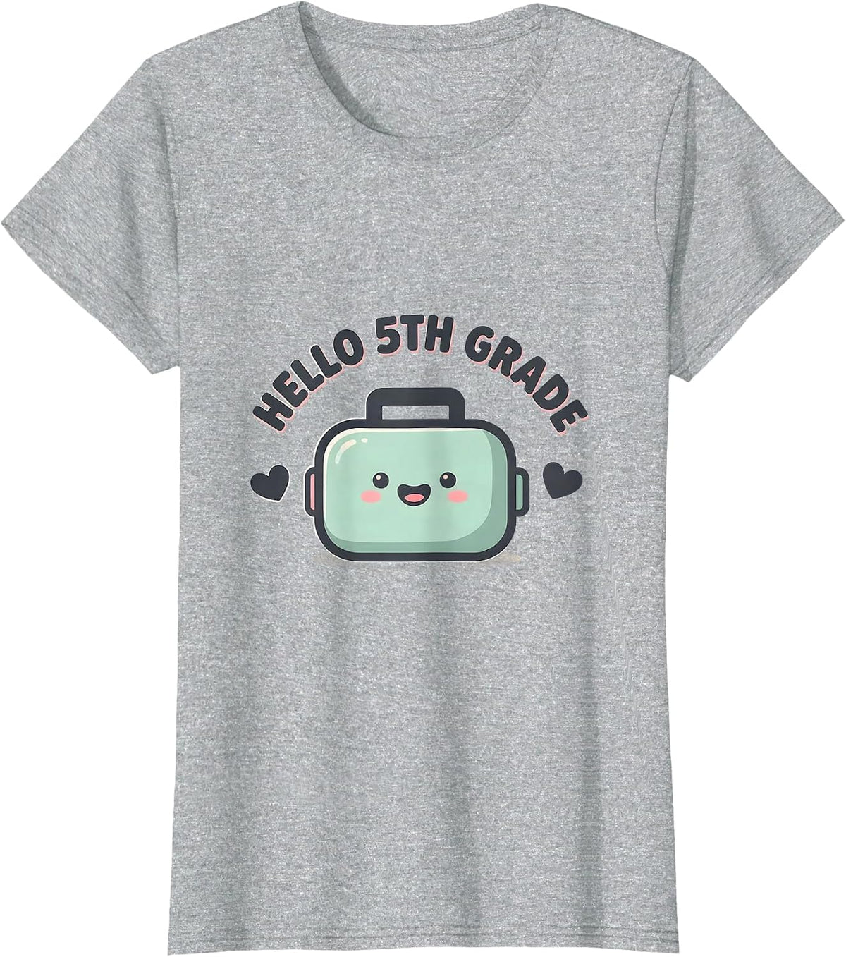 Hello 5th Grade Cute Kawaii Back To School 5th Grade Team T-Shirt - Heather Grey